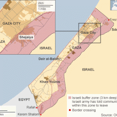 Israeli Army are trying to create a Buffer zone around Gaza! Probly another way for them to Steal land and to push the Gaza'n People into the Sea!